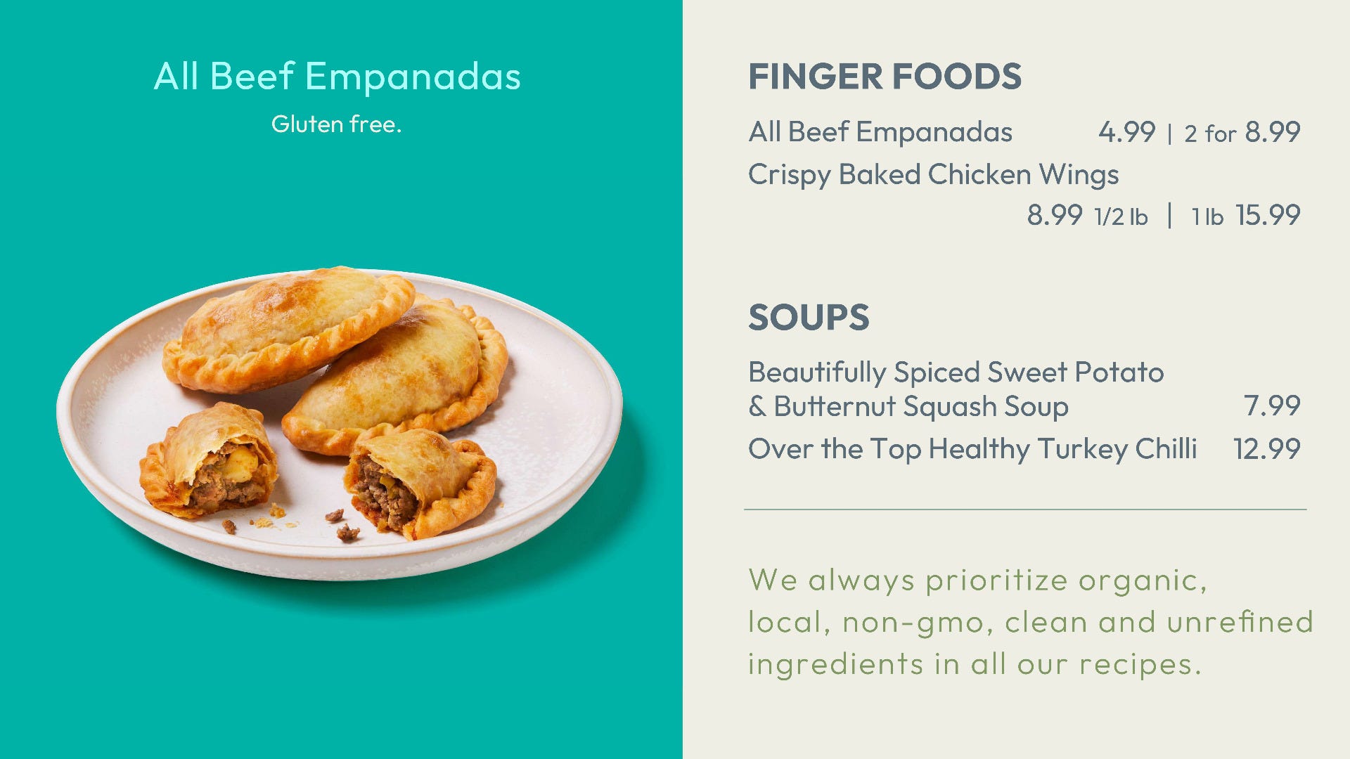 Gluten Free Menu